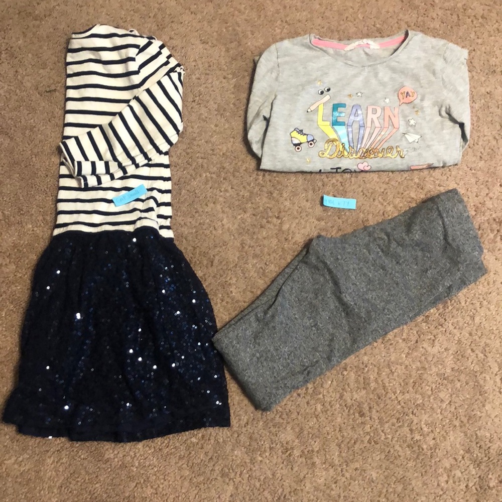 Girl Gap dress, H & M shirt & pants